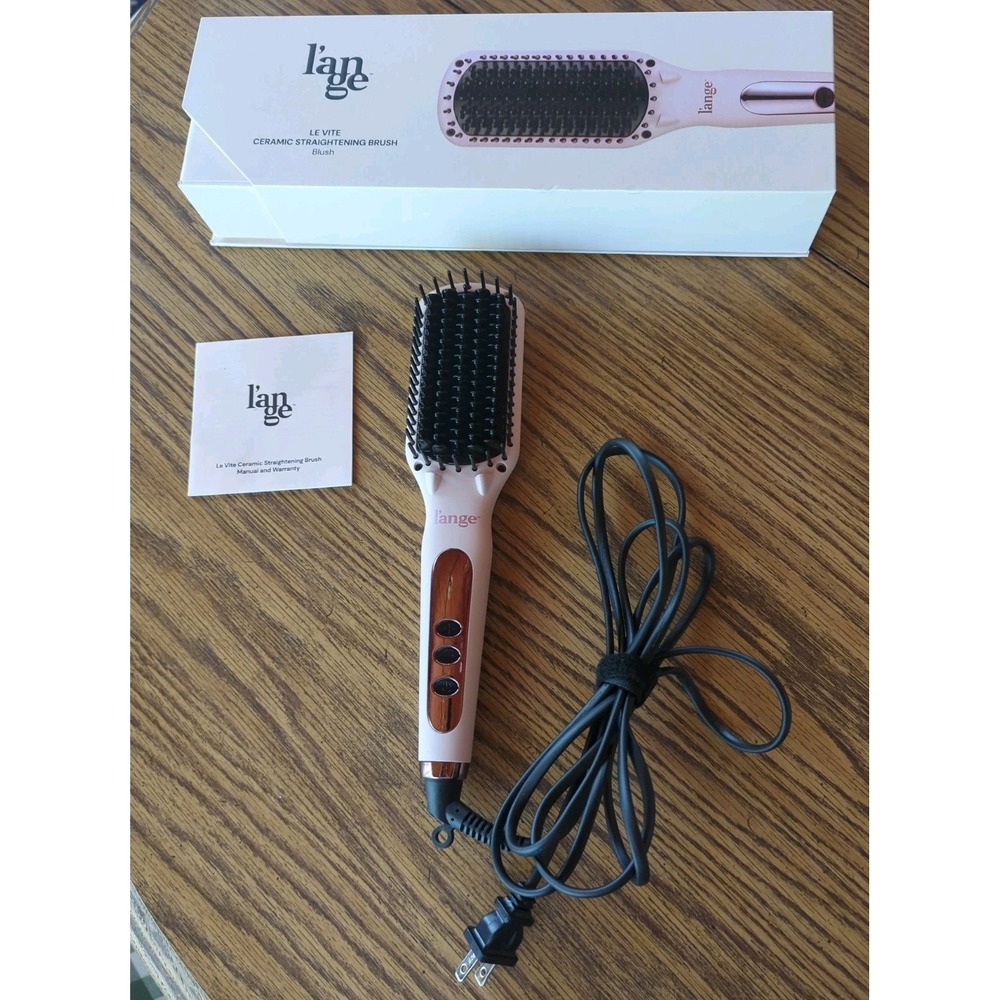 L'ange Le Vite Ceramic Straightening Brush Blush Electric
